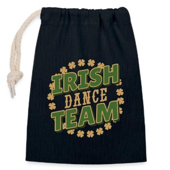Irish Dance Team - Verschließbarer Geschenkbeutel aus Baumwolle (14x20cm) - Navy - Vorne