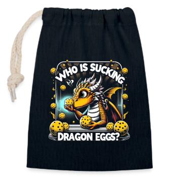 Dragon Pickleball joueur Paddle Game Lover - Sac cadeau en coton avec cordon (14 x 20 cm) - bleu marine - Devant