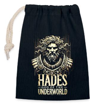 Hadès - Dieu grec des enfers - Sac cadeau en coton avec cordon (14 x 20 cm) - bleu marine - Devant