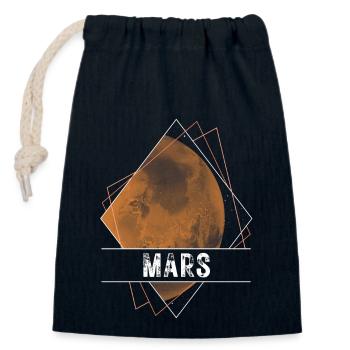 Mars, planète, système solaire - Sac cadeau en coton avec cordon (14 x 20 cm) - bleu marine - Devant