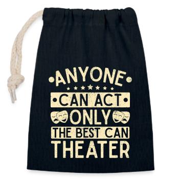 Comédie musicale Acte de théâtre Can Theater Gift - Sac cadeau en coton avec cordon (14 x 20 cm) - bleu marine - Devant