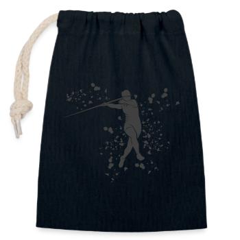 Javelin Throw Colorsplash Javelin Throw - Closable cotton gift bag (14x20cm) - navy - Front