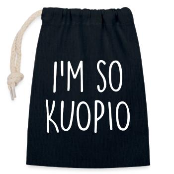 Kuopio Suomi Finlande - Sac cadeau en coton avec cordon (14 x 20 cm) - bleu marine - Devant