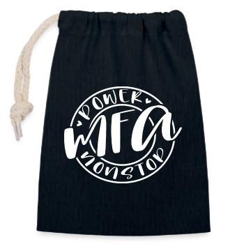 Assistant médical Power MFA - Sac cadeau en coton avec cordon (14 x 20 cm) - bleu marine - Devant