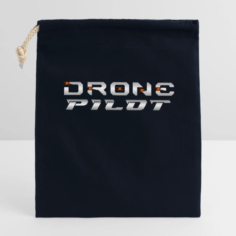 Drone Drones Drone Flight Drone Pilot Closable cotton gift bag (14x20cm)
