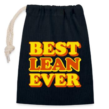 Lean First Name Funny Gift - Closable cotton gift bag (14x20cm) - navy - Front