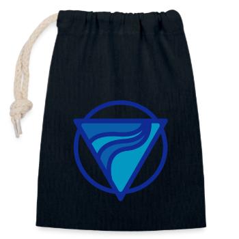 WATER ELEMENT - Closable cotton gift bag (14x20cm) - navy - Front