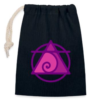 AIR ELEMENT - Closable cotton gift bag (14x20cm) - navy - Front