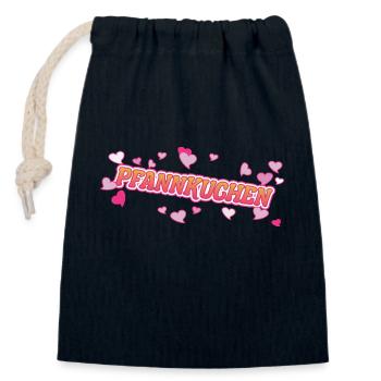 Conception d’amour de crêpe pour le fan de crêpes - Sac cadeau en coton avec cordon (14 x 20 cm) - bleu marine - Devant