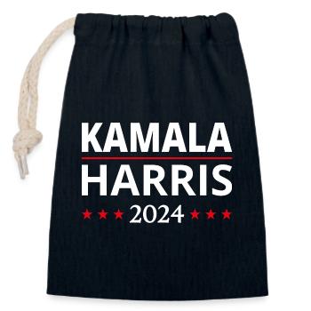 Kamala Harris Election 2024 III - Closable cotton gift bag (14x20cm) - navy - Front