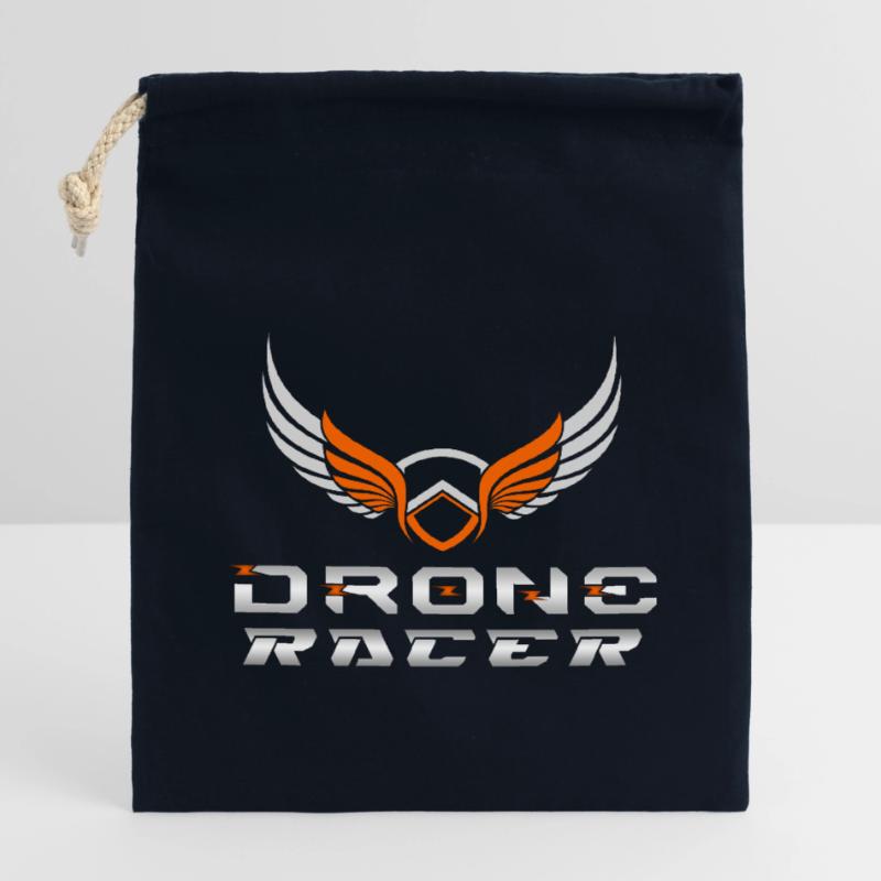 Drone Drones Drone Flight Drone Pilot Closable cotton gift bag (14x20cm)
