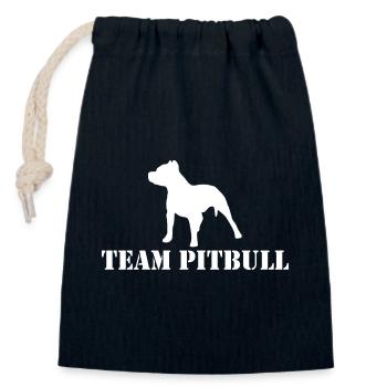 team pitbull - Closable cotton gift bag (14x20cm) - navy - Front