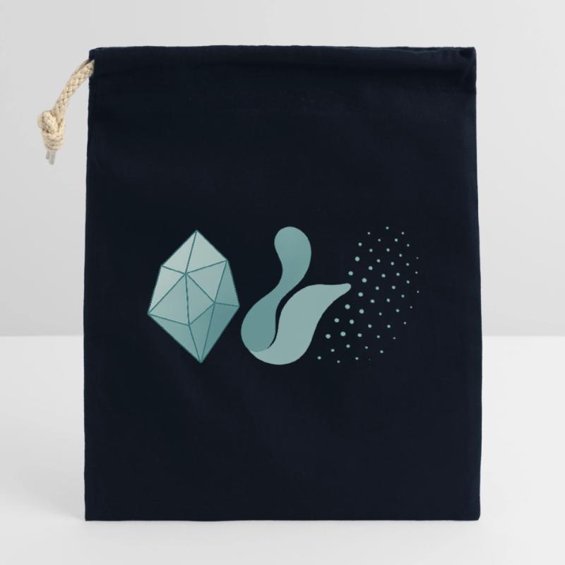 Solid, Liquid, Gaseous - Physics Design 3 Phases Closable cotton gift bag (14x20cm)