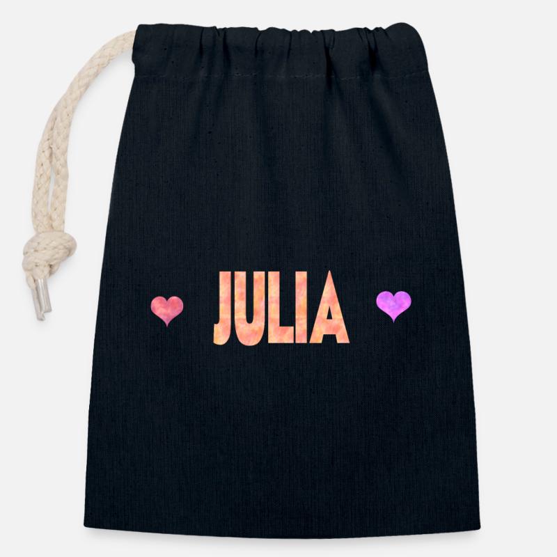 Julia - Verschließbarer Geschenkbeutel aus Baumwolle (14x20cm) - Navy