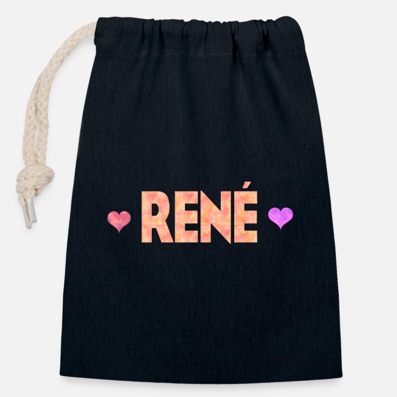 René - Verschließbarer Geschenkbeutel aus Baumwolle (14x20cm) - Navy