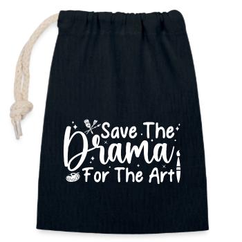 Artiste drôle Peintre Garder Le Drame Pour L’Art - Sac cadeau en coton avec cordon (14 x 20 cm) - bleu marine - Devant