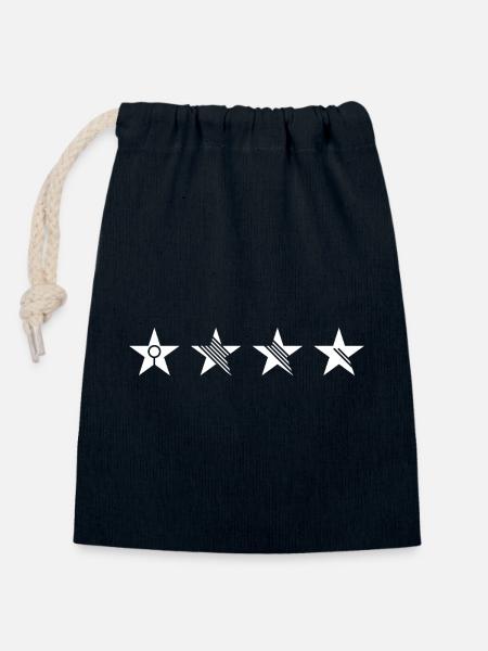 Band - Verschließbarer Geschenkbeutel aus Baumwolle (14x20cm) - Navy