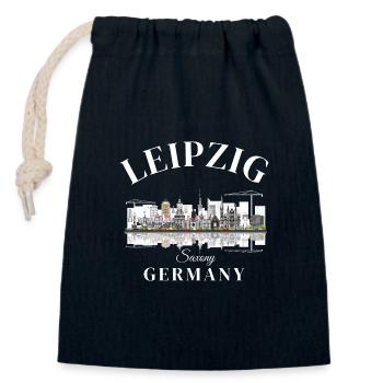 Leipzig Saxe Suisse Allemagne Allemagne Deutschland - Sac cadeau en coton avec cordon (14 x 20 cm) - bleu marine - Devant