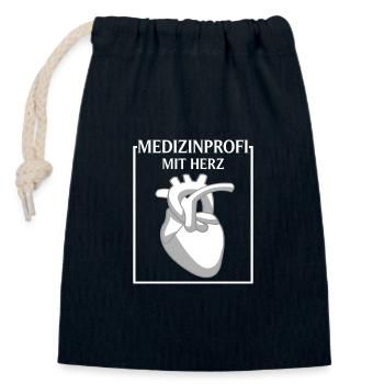 Assistant médical Professionnel de la santé MFA - Sac cadeau en coton avec cordon (14 x 20 cm) - bleu marine - Devant