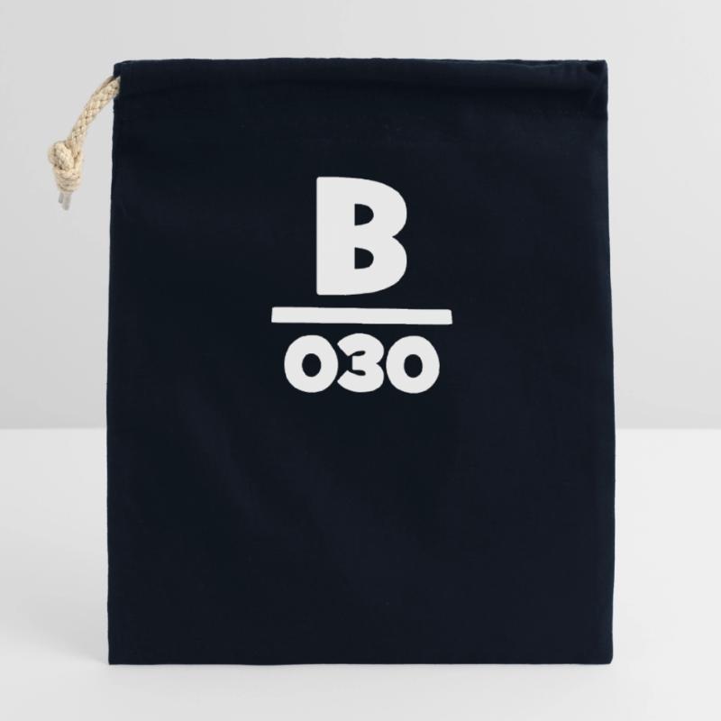 030 - Null Drei Null - Berlin - Area Code - Phone Closable cotton gift bag (14x20cm)