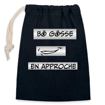 Style Manga : Bô Gôsse Attitude - Sac cadeau en coton avec cordon (14 x 20 cm) - bleu marine - Devant