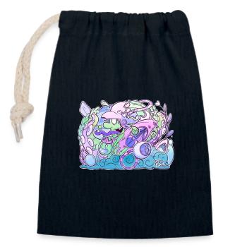 Paddling Acid Drop - Closable cotton gift bag (14x20cm) - navy - Front