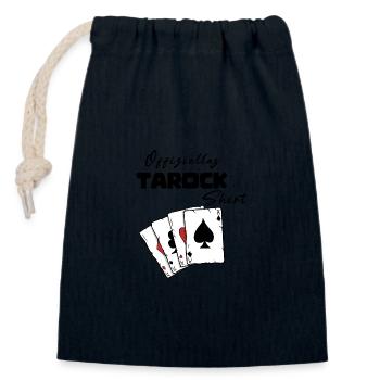 Chemise officielle de tarot - Sac cadeau en coton avec cordon (14 x 20 cm) - bleu marine - Devant