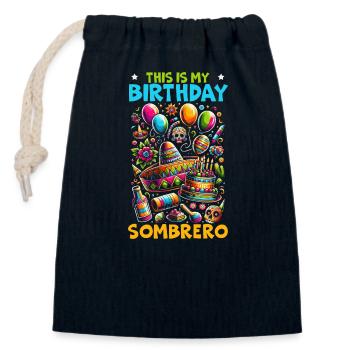 Drôle Cinco De Mayo Mexique - Sac cadeau en coton avec cordon (14 x 20 cm) - bleu marine - Devant