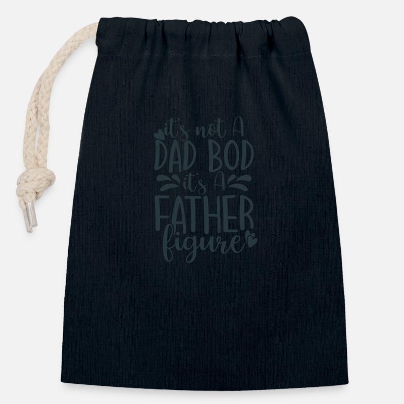 it's not A DAD BOD it's A FATHER figure - Verschließbarer Geschenkbeutel aus Baumwolle (14x20cm) - Navy