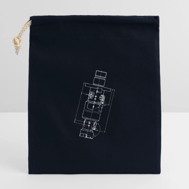 Technical Drawing Mechanical Engineering Machine Closable cotton gift bag (14x20cm)