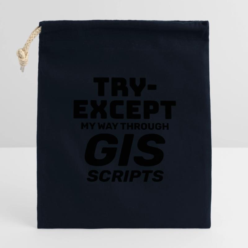 Scripts SIG Programmation Essayer sauf le débogage Sac cadeau en coton avec cordon (14 x 20 cm)