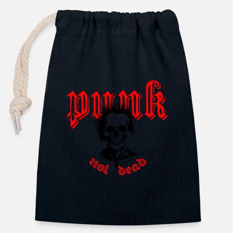 Punk nicht tot - Verschließbarer Geschenkbeutel aus Baumwolle (14x20cm) - Navy
