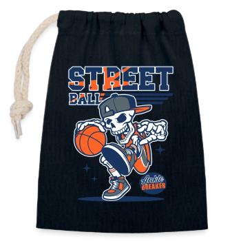 Streetball Basketball Basketballer - Verschließbarer Geschenkbeutel aus Baumwolle (14x20cm) - Navy - Vorne