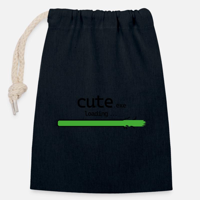 cute.exe loading - Verschließbarer Geschenkbeutel aus Baumwolle (14x20cm) - Navy