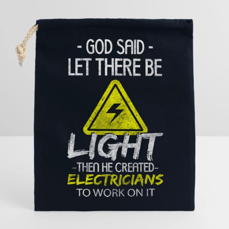 Electronics Technician Craft Watt Work Closable cotton gift bag (14x20cm)