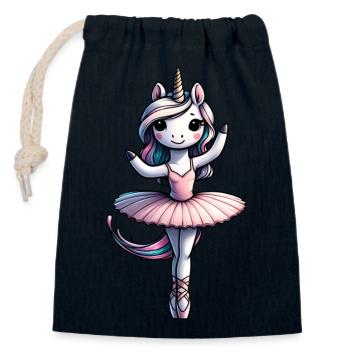 Einhornballerina Ballett-tänzerin Ballett Lehrer - Verschließbarer Geschenkbeutel aus Baumwolle (14x20cm) - Navy - Vorne