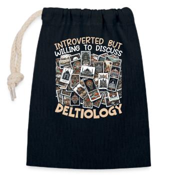 Philatélie Collectionneurs de cartes postales Philatélie - Sac cadeau en coton avec cordon (14 x 20 cm) - bleu marine - Devant