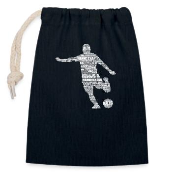 Maillot de footballeur Garçons Enfants Cool Soccer - Sac cadeau en coton avec cordon (14 x 20 cm) - bleu marine - Devant