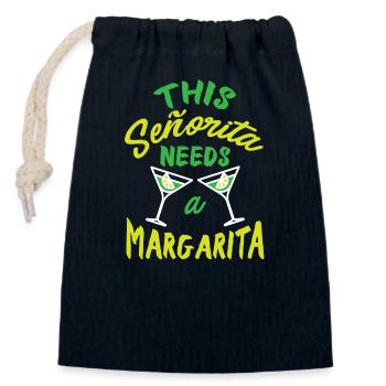 Drôle Cinco De Mayo Mexique - Sac cadeau en coton avec cordon (14 x 20 cm) - bleu marine - Devant