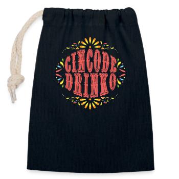 Drôle Cinco De Mayo Mexique - Sac cadeau en coton avec cordon (14 x 20 cm) - bleu marine - Devant