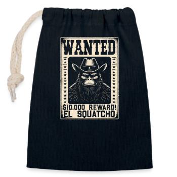 Western Bigfoot Lover Sasquatch Yeti - Closable cotton gift bag (14x20cm) - navy - Front