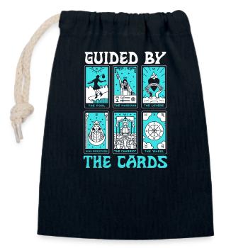 Tarot card reader, cartomant enthusiast, - Closable cotton gift bag (14x20cm) - navy - Front