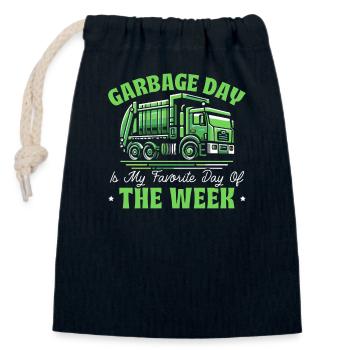 Chauffeur de camion à ordures Gestion des déchets - Sac cadeau en coton avec cordon (14 x 20 cm) - bleu marine - Devant