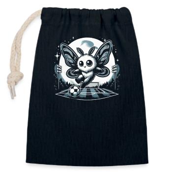 Cryptide du joueur de football agréable de Mothman Point - Sac cadeau en coton avec cordon (14 x 20 cm) - bleu marine - Devant