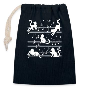 Professeur de musique École de musique Musicien musical - Sac cadeau en coton avec cordon (14 x 20 cm) - bleu marine - Devant