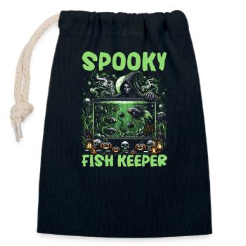 Costume de carnaval de carnaval d'Halloween - Sac cadeau en coton avec cordon (14 x 20 cm) - bleu marine - Devant