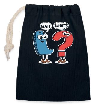 Grammar Police English Teacher Spelling - Closable cotton gift bag (14x20cm) - navy - Front