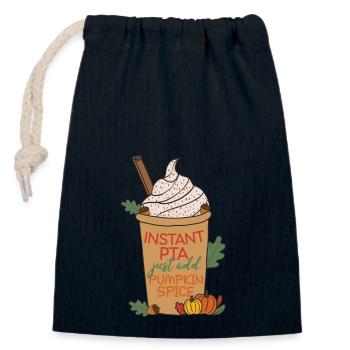 Instant PTA Pumpkin Spice | Pharmacy - Closable cotton gift bag (14x20cm) - navy - Front