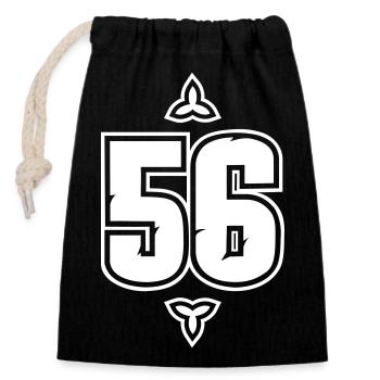 56, Morbihan (Bretagne) - Sac cadeau en coton avec cordon (14 x 20 cm) - noir - Devant