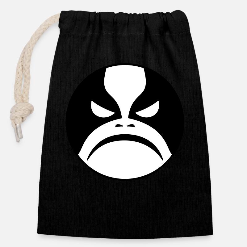 Black Metal Icon - Sac cadeau en coton avec cordon (14 x 20 cm) - noir